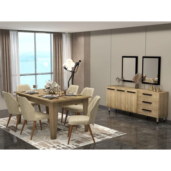 Dining Room . Plywood with oak  veneer