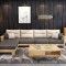 Corner sofa, Beech wood with Linen fabric
