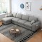 Corner sofa, Beech wood with Linen fabric - Grey