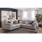 Corner sofa, Beech wood with Linen fabric - Grey
